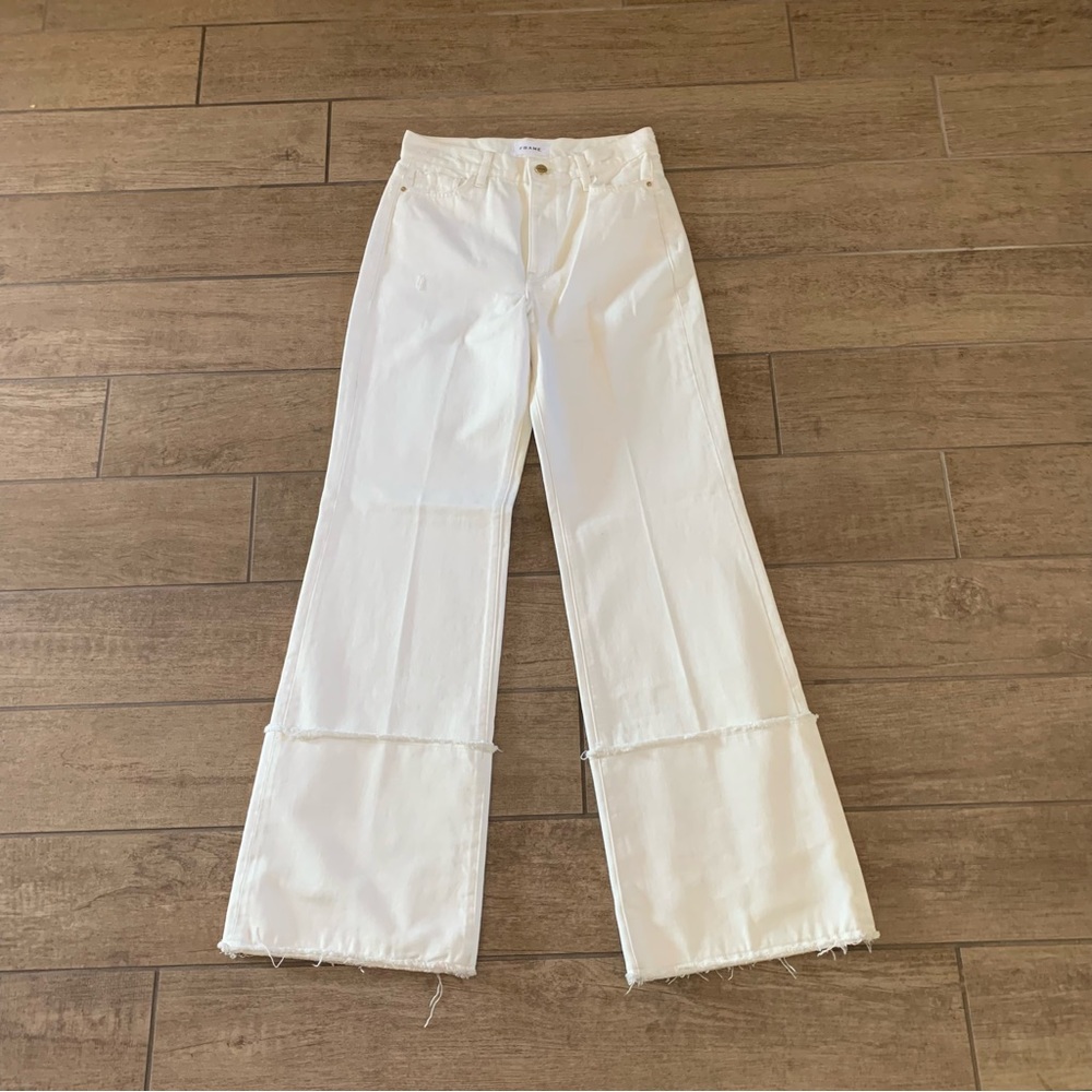 Revolve Frame Le Pixie Sailor Cuff Flare Jeans | … - image 1